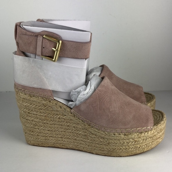 NEW Marc Fisher Adalyn 5 Espadrille Peep Toe Wedges - Picture 5 of 12